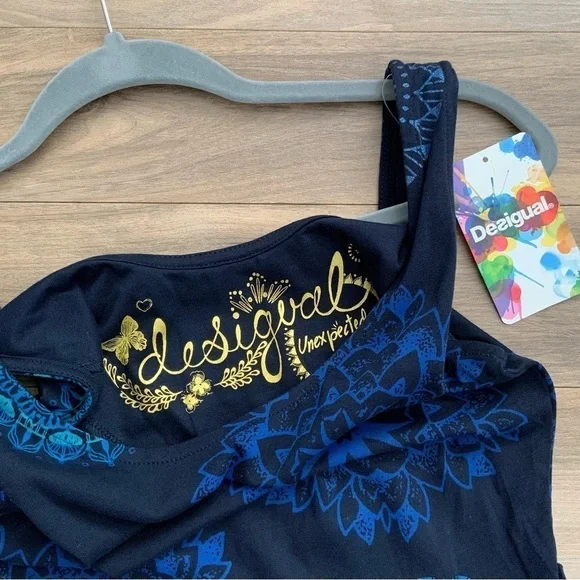 Desigual Navy Blue Midi Dress - Picture 5 of 8